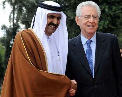 Mario Monti e l'emiro del Qatar