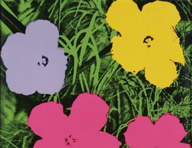 Particolare di "Flowers", serie di stampe create da Warhol a metà anni '70 (museodelnovecento.org)