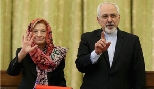 Emma Bonino con il ministro degli affari esteri iraniano Mohammad Javad Zarif