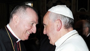 Pietro Parolin, segretario di stato del Vaticano, con Papa Francesco