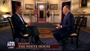 Barack Obama e il giornalista della Fox Bill O'Reilly durante l'intervista alla Casa Bianca