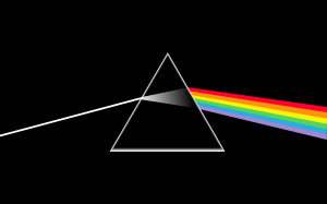 La copertina di Dark side of the Moon, l'album pubblicato nel 1973 dai Pink Floyd