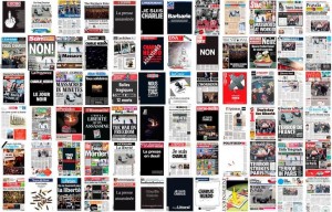 Omaggio della stampa internazionale a Charlie Hebdo