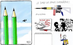 Reazioni dei vignettisti alla strage nella redazione di Charlie Hebdo