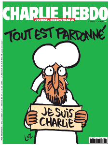 La nuova copertina di Charlie Hebdo, uscito in edicola il 14 gennaio
