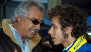 Flavio Briatore e Valentino Rossi: anche i loro nomi  figurano nella lista Falciani (foto Ansa)