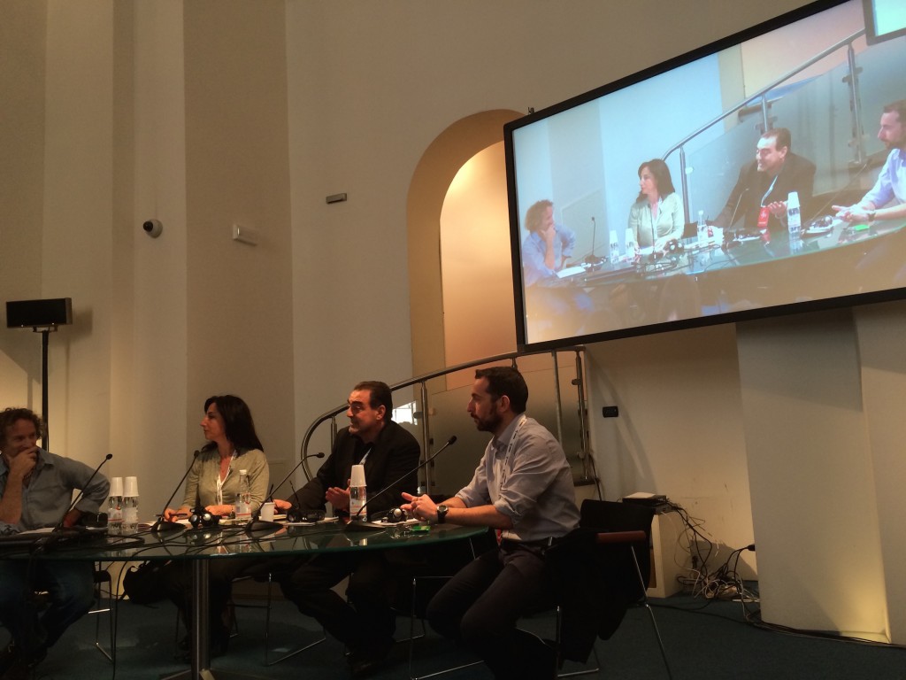 Panel "Giornalismo di guerra: vecchie e nuove sfide" (con: Lucia Goracci RAI News 24; Theo Padnos giornalista e scrittore; Daniele Raineri Il Foglio; Amedeo Ricucci TG1)