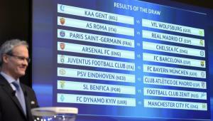 Il tabellone degli ottavi di finale di Champions League (foto Ansa)