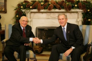 2007 - Napolitano incontra George Bush