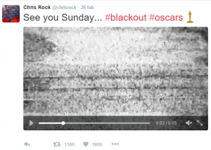 Il tweet di Chris Rock a due giorni dalla cerimonia con l'hashtag #blackout