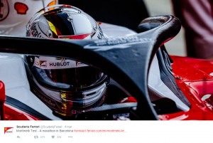 Il sistema Halo montato sulla Ferrari di Kimi Raikonnen
