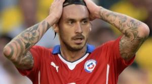 L'attaccante dell'Atalanta Mauricio Pinilla protagonista con il suo Cile