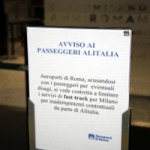 Alitalia: chiuso il Fast Track Roma-Milano