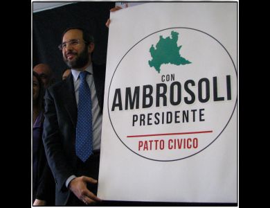 Lombardia, Ambrosoli svela logo e liste