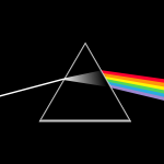 La copertina di Dark side of the Moon, l'album pubblicato nel 1973 dai Pink Floyd