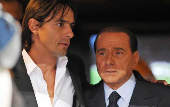 Milan, Berlusconi saluta Inzaghi e guarda avanti