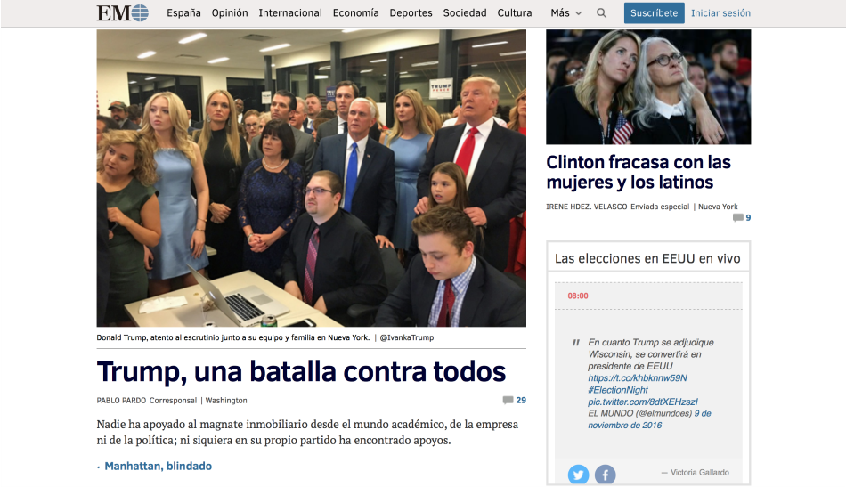 El Mundo: "Trump, una battaglia contro tutti".
