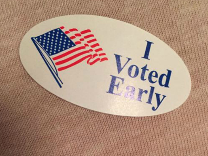 "Ho votato in anticipo": lo sticker dell'early vote