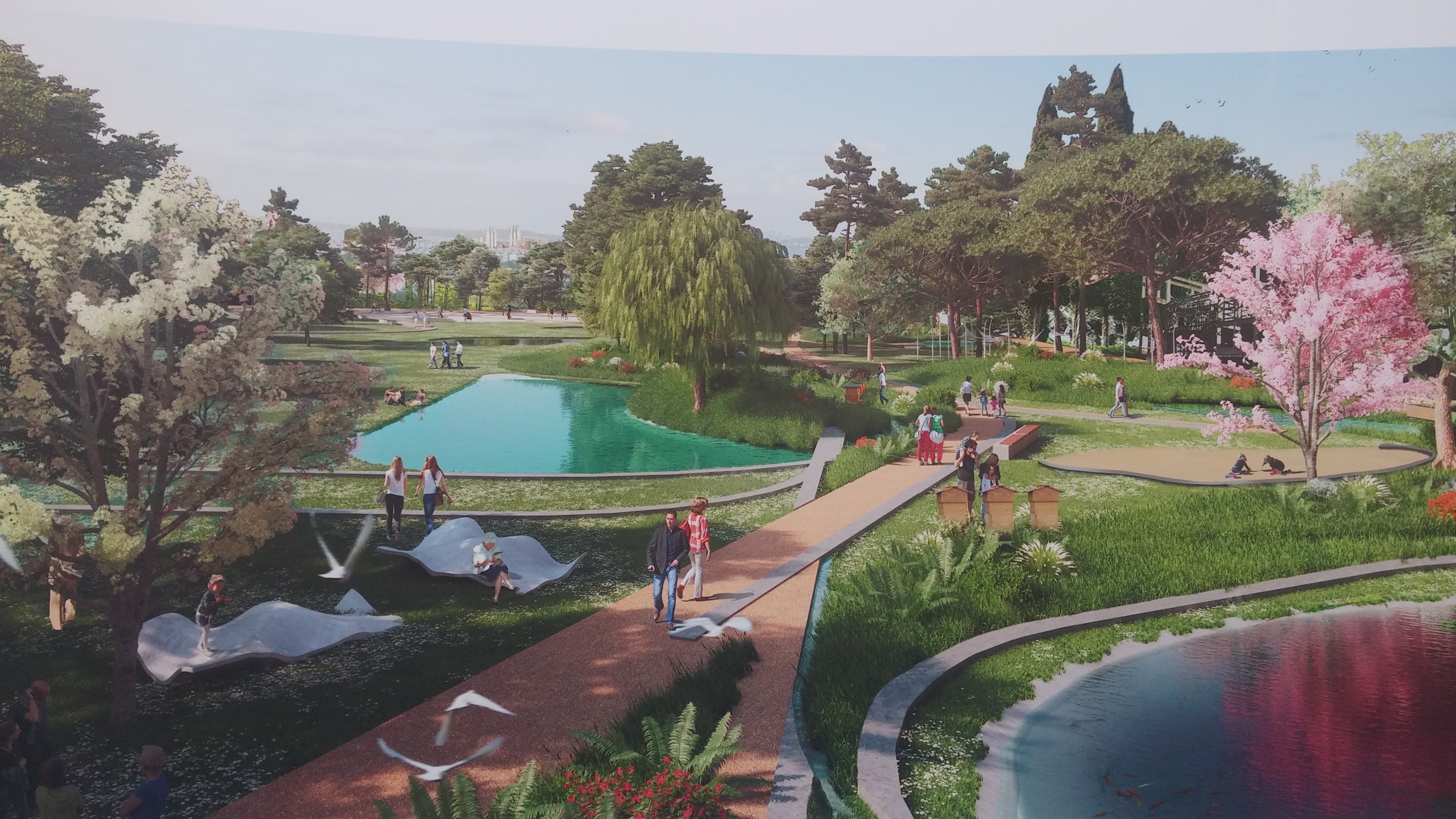 Al posto dello scalo San Cristoforo, il team Mecanoo propone uno scenario con un grande giardino botanico