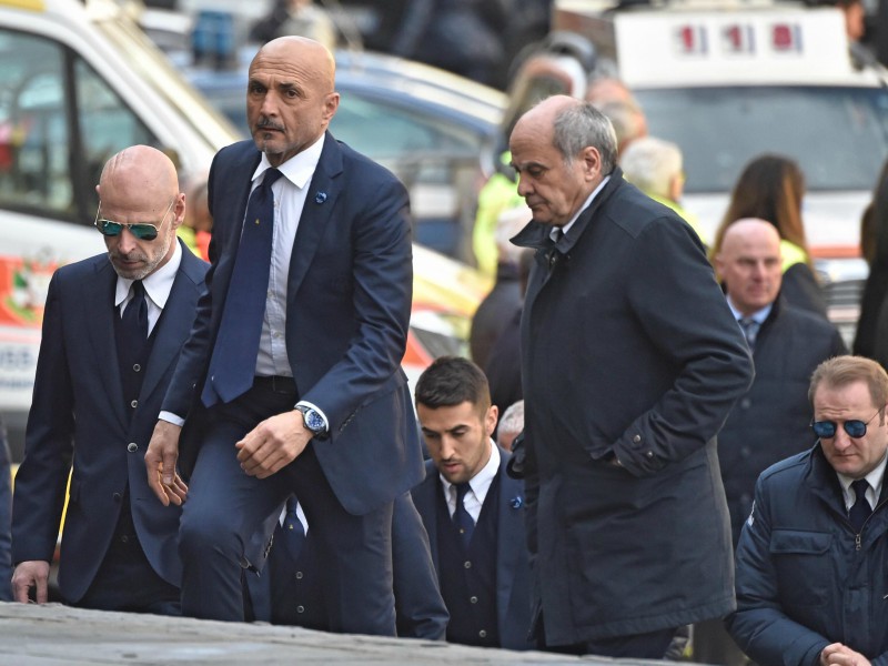 Anche l’allenatore dell’Inter Luciano Spalletti ha fatto parte della delegazione nero-azzurra