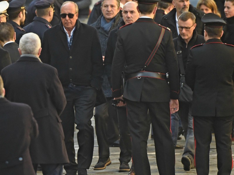 Giampiero Ventura, l’ex allenatore della Nazionale, ai funerali di Davide Astori