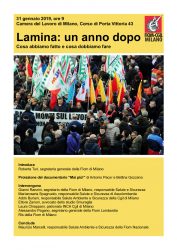 «Mai più» morti sul lavoro: Fiom Milano e la tragedia della Lamina