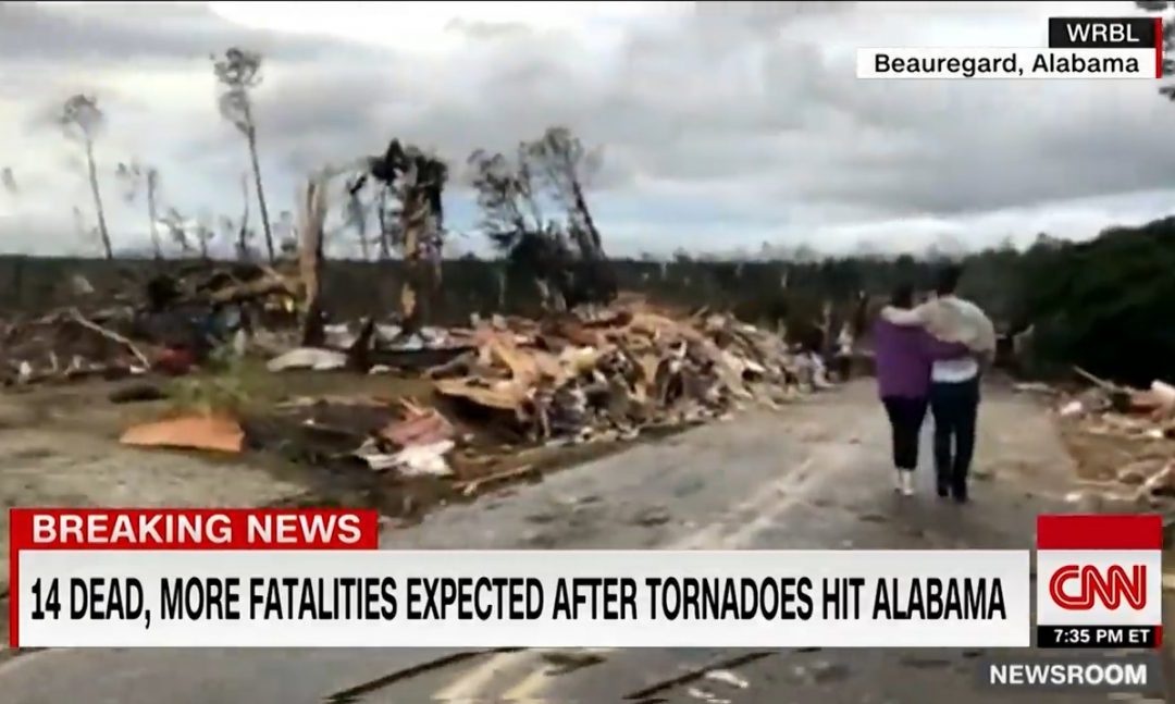 Alabama, serie di tornado nella contea di Lee: almeno 23 morti