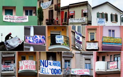 Striscioni e lenzuoli, la Milano dem si mobilita contro Salvini