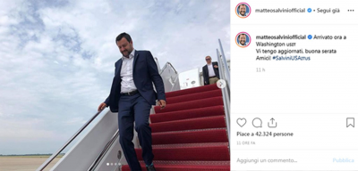 Salvini in America: «Noi il principale alleato degli Usa in Europa»
