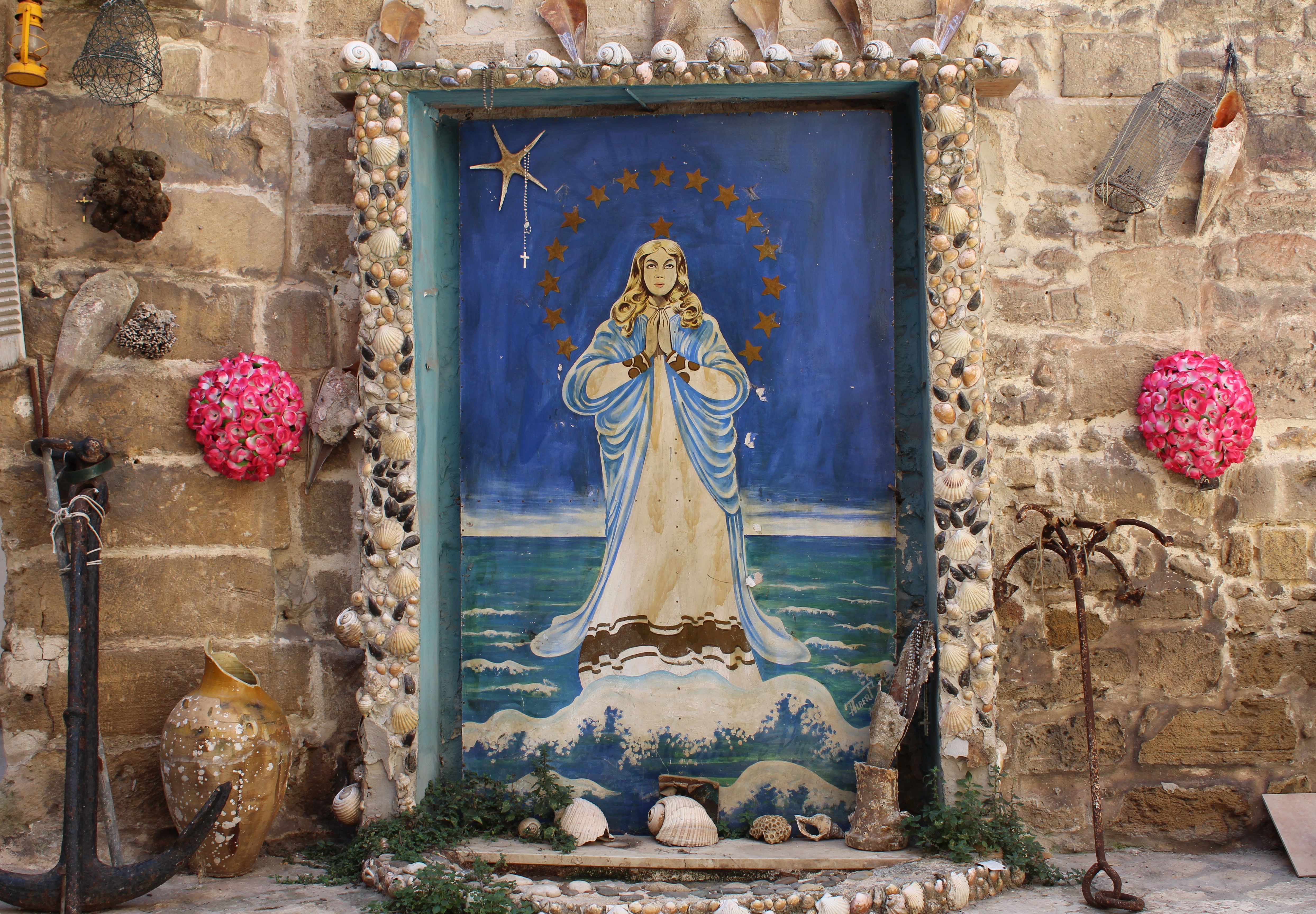 Un murales votivo dedicato alla Stella Maris, protettrice dei marinai