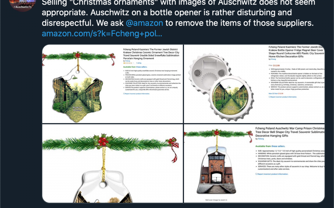 Amazon, ritirate le decorazioni natalizie a tema Auschwitz