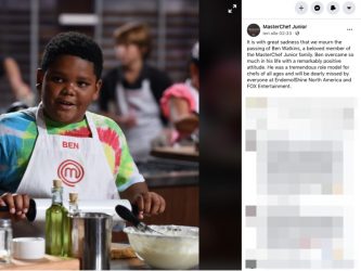 Ben Watkins, la star di Masterchef Junior muore di cancro a soli 14 anni
