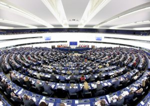 L'emiciclo dell'Europarlamento, Strasburgo (ANSA)