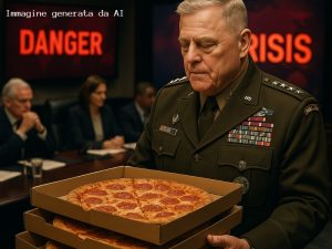 Pizza report (immagine generata da Ai)